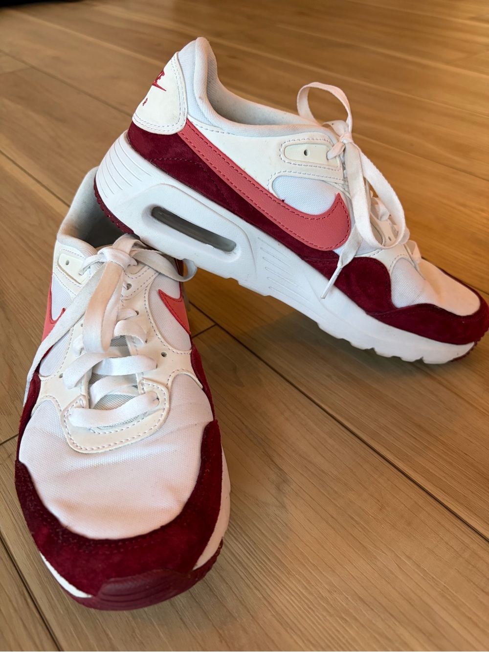 Nike Air Max SC Valentine’s Day White Burgundy Red Sneakers- Women’s 7.5